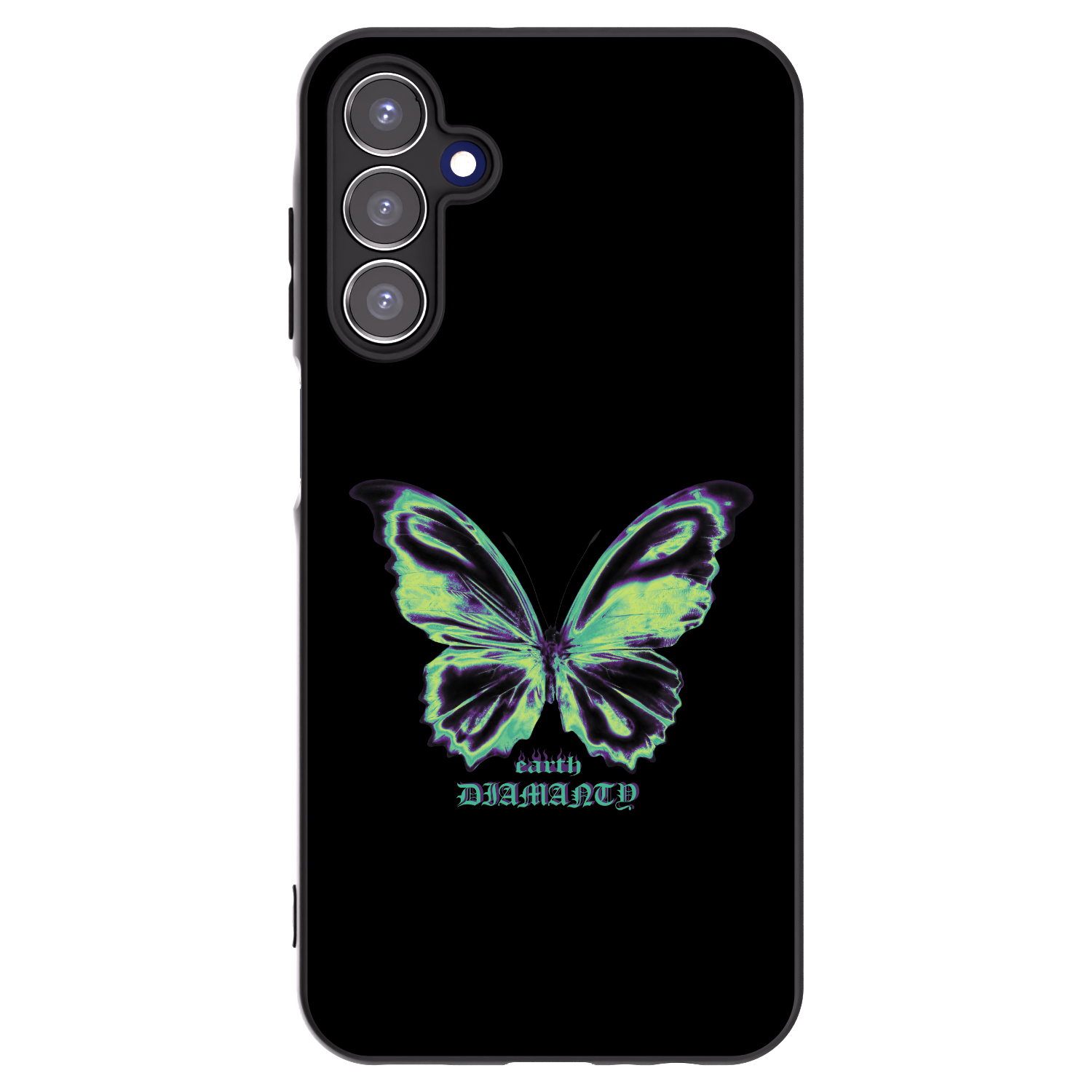 Picasee Samsung Galaxy A15 A155F 4G Hülle - Schwarzes Silikon - Diamanty Blue