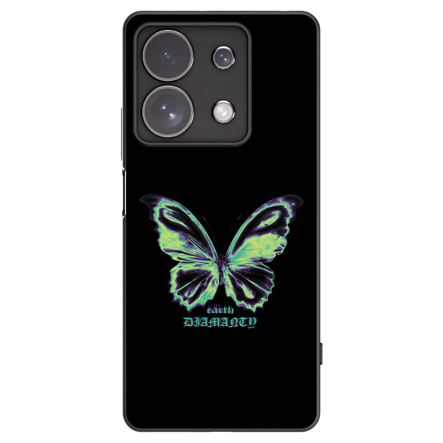 Picasee Xiaomi Redmi Note 13 Pro 4G Hülle - Schwarzes Silikon - Diamanty Blue
