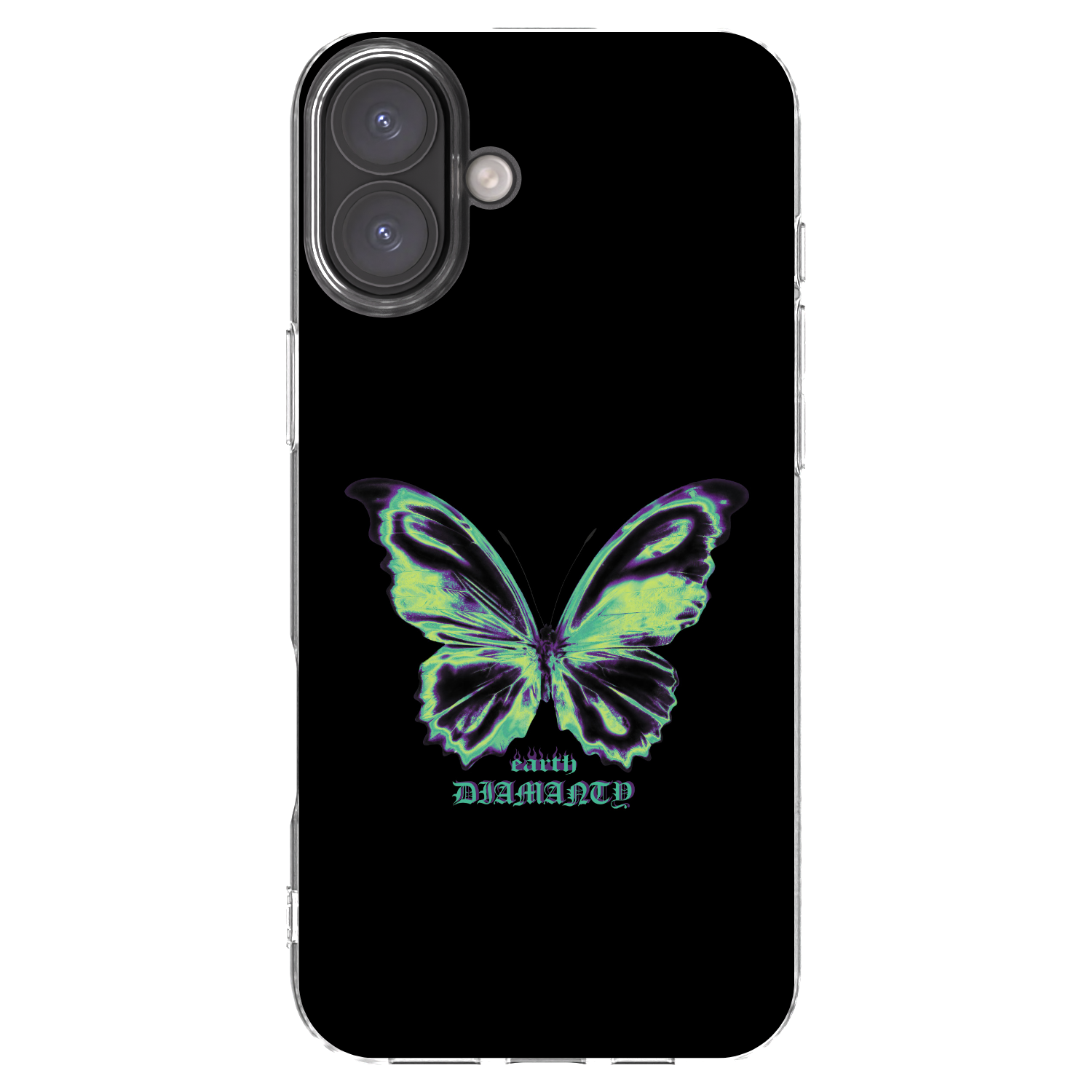 Picasee Apple iPhone 16 Plus Hülle - Transparentes Silikon - Diamanty Blue
