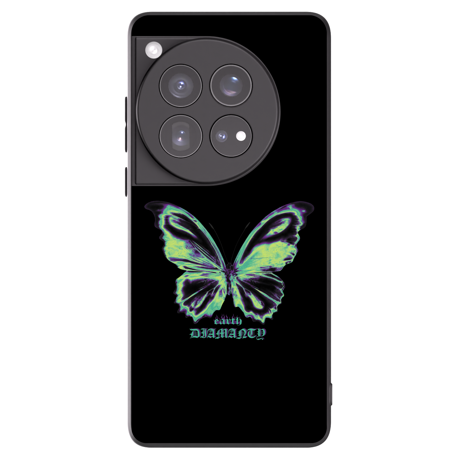 Picasee OnePlus 12 5G Hülle - Schwarzes Silikon - Diamanty Blue