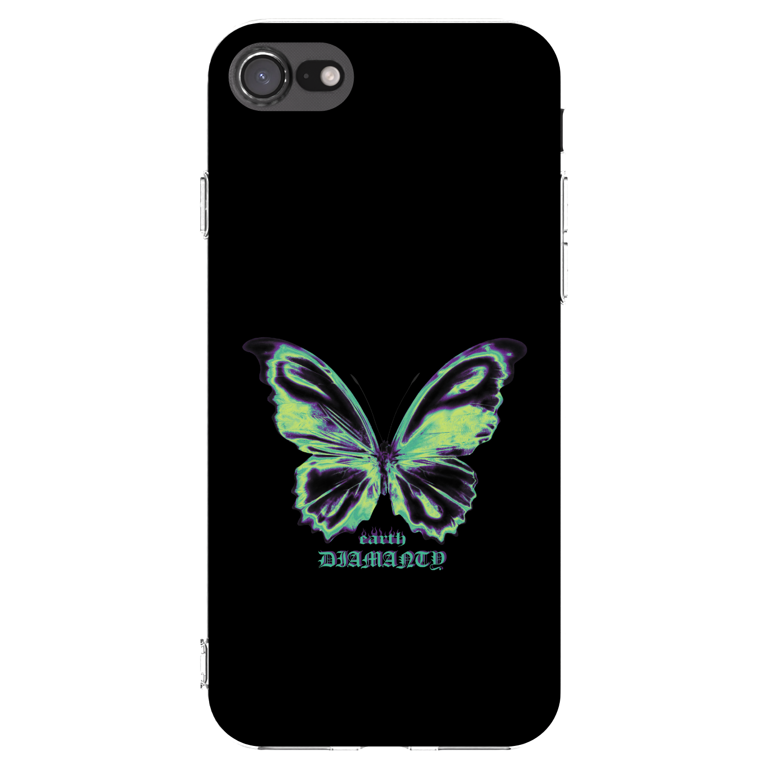 Picasee Apple iPhone 7 Hülle - Transparentes Silikon - Diamanty Blue