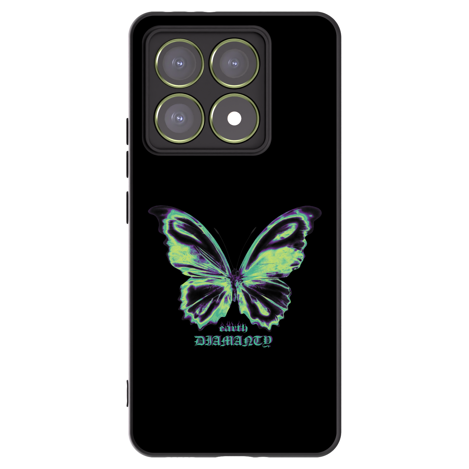 Picasee Xiaomi 14T Hülle - Schwarzes Silikon - Diamanty Blue
