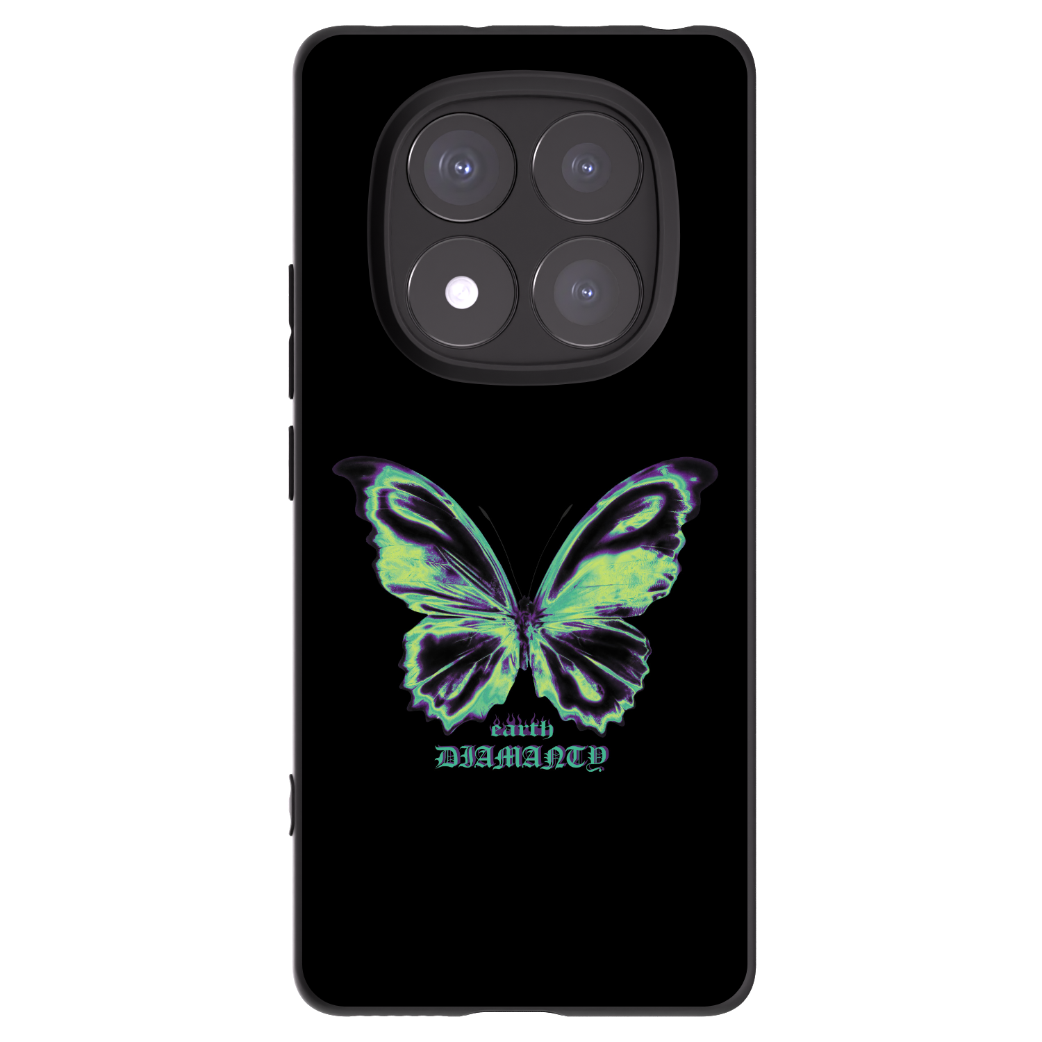 Picasee Xiaomi Redmi Note 14 Pro+ 5G Hülle - Schwarzes Silikon - Diamanty Blue