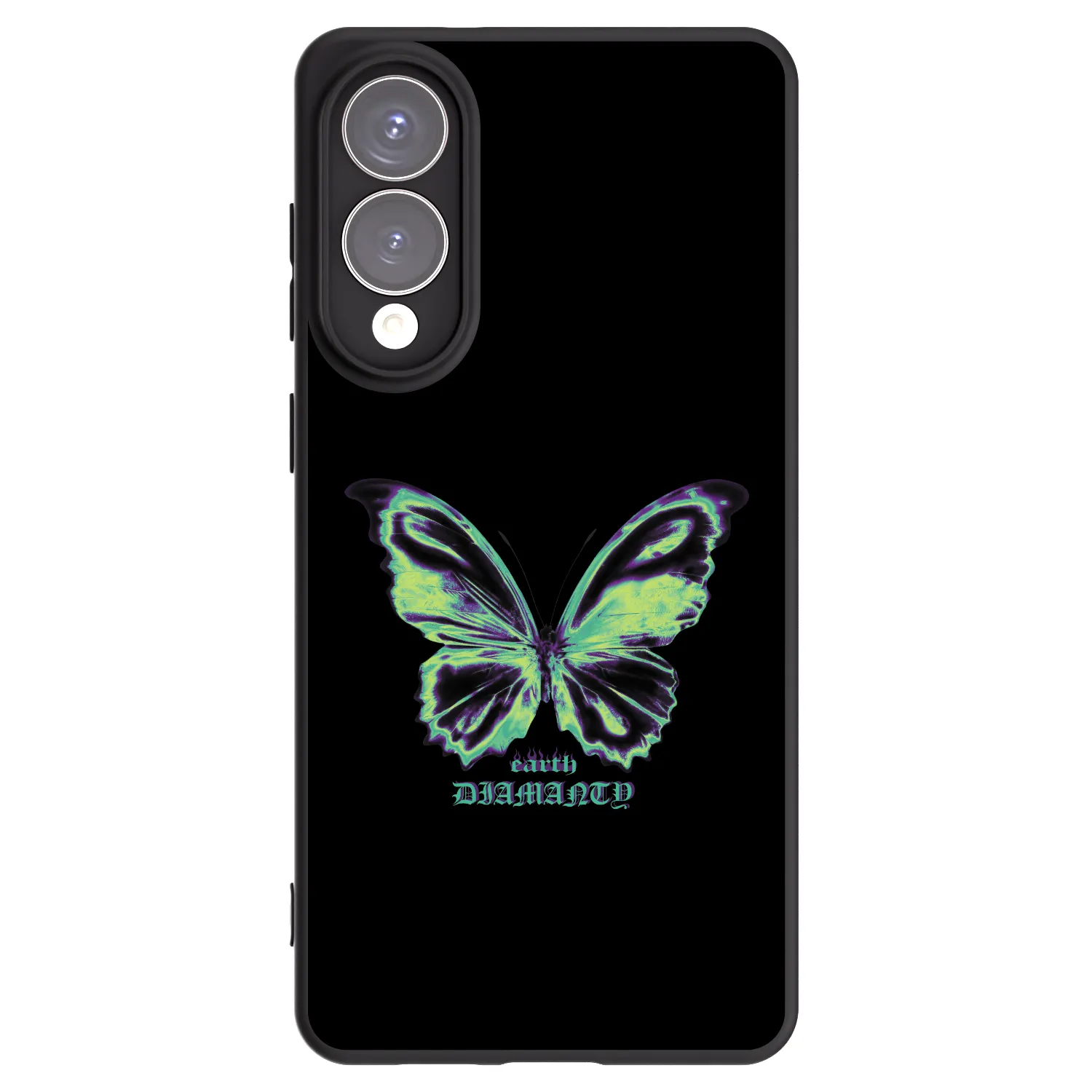Picasee Samsung Galaxy S25 Edge 5G Hülle - Schwarzes Silikon - Diamanty Blue