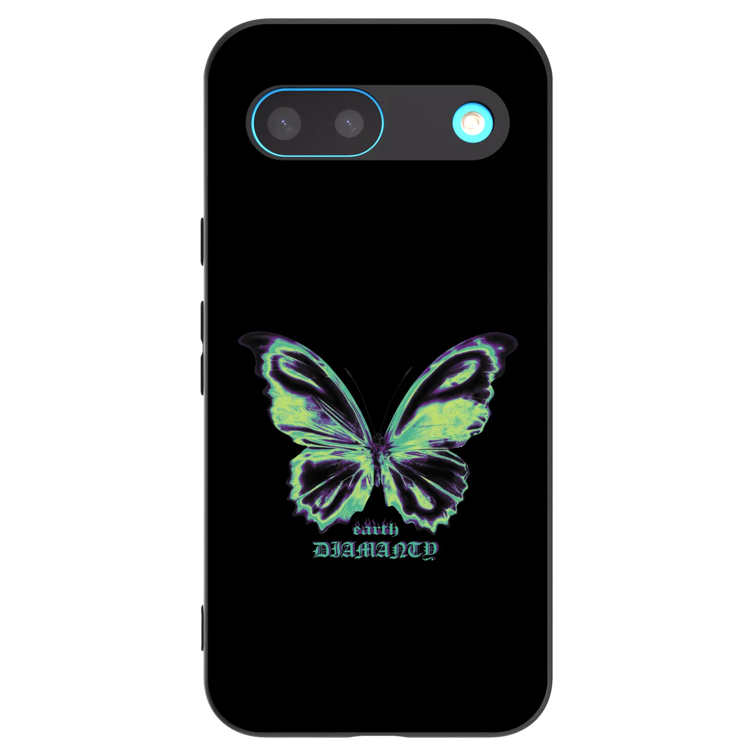Picasee Google Pixel 8 Hülle - Schwarzes Silikon - Diamanty Blue