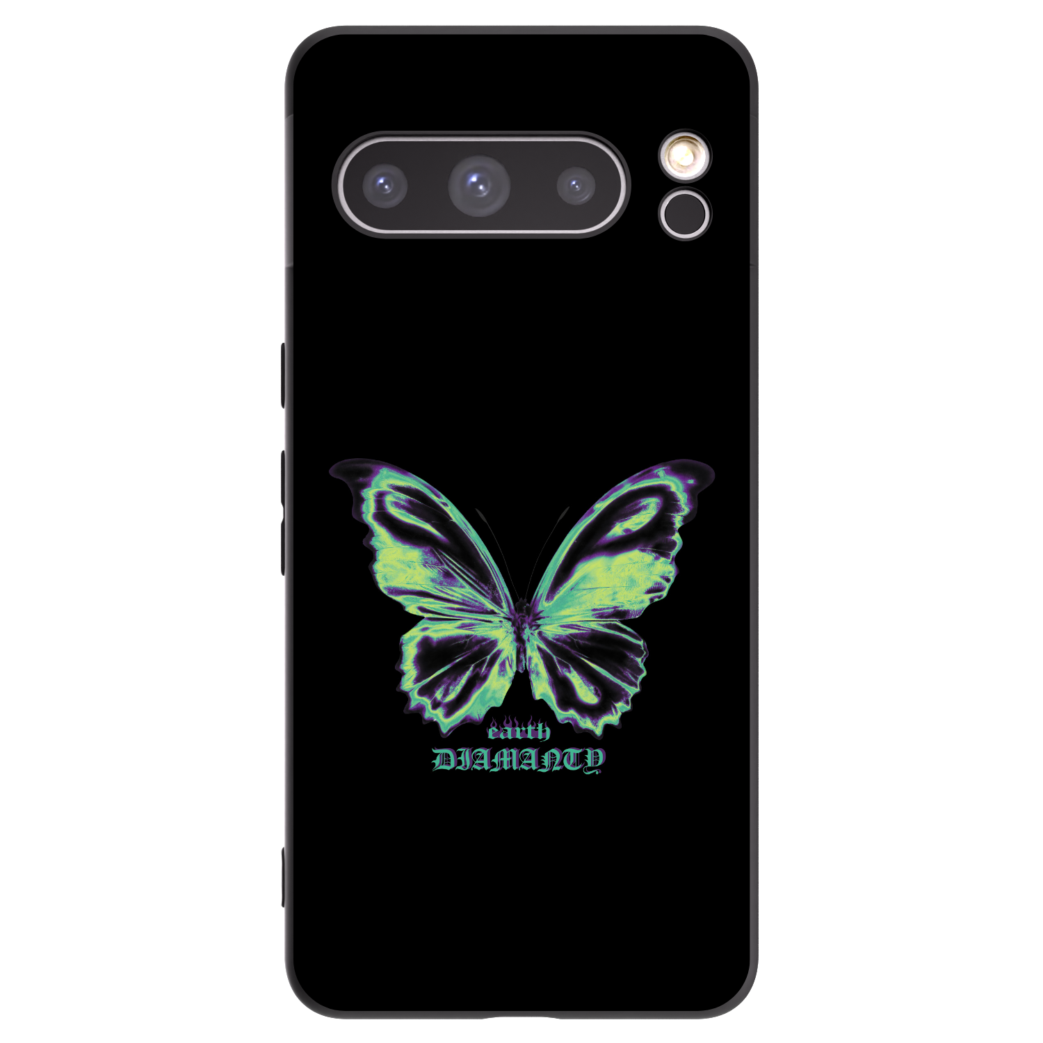 Picasee Google Pixel 8 Pro Hülle - Schwarzes Silikon - Diamanty Blue