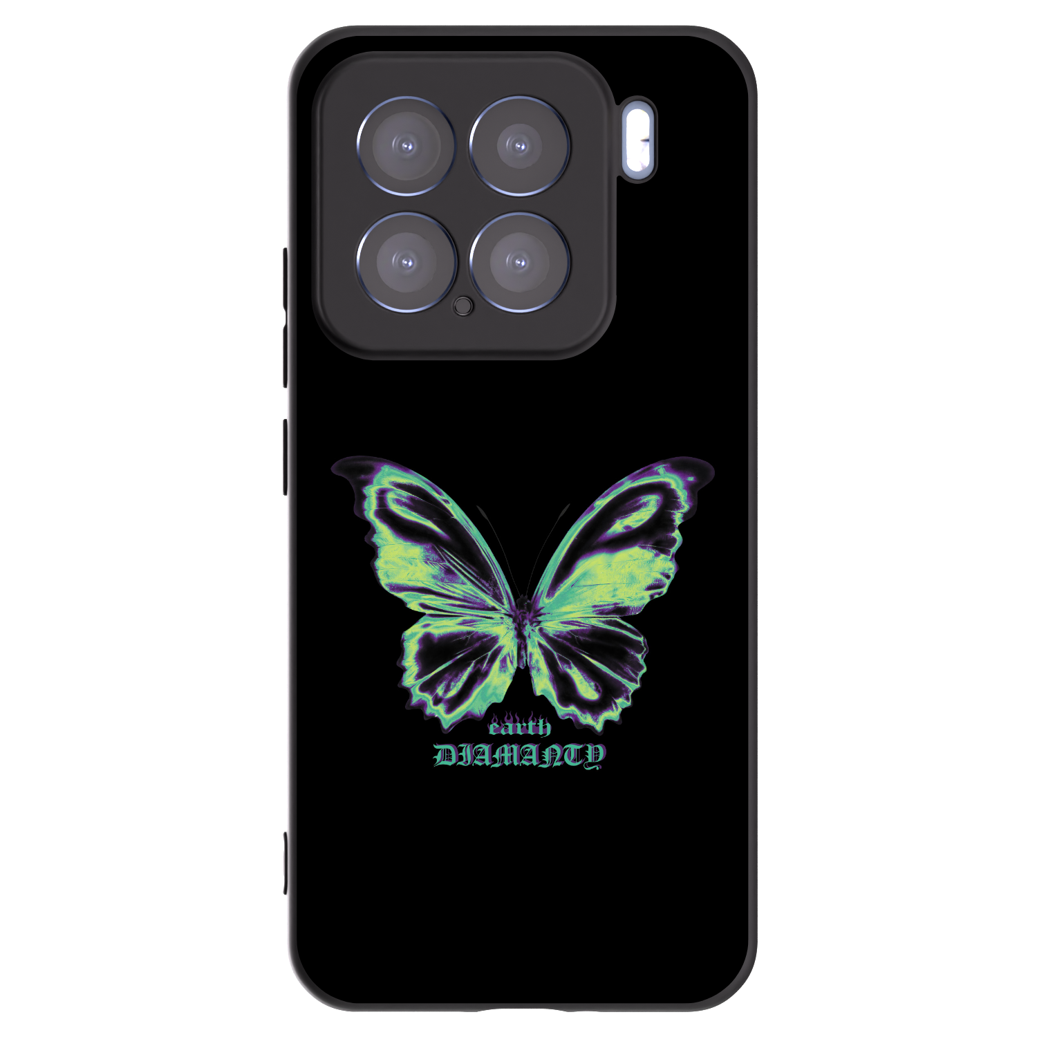 Picasee Xiaomi 15 Hülle - Schwarzes Silikon - Diamanty Blue