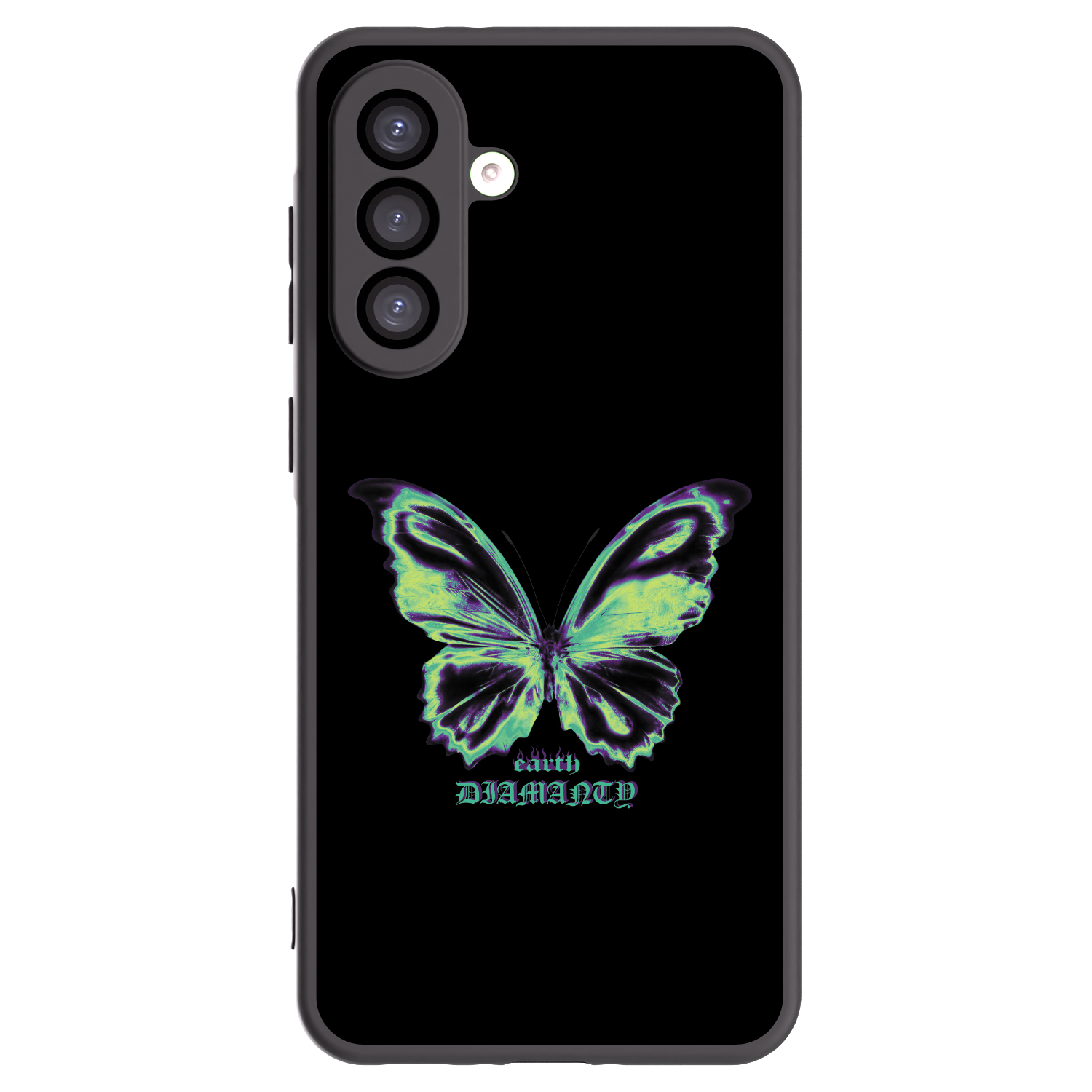 Picasee Samsung Galaxy A26 5G A266B Hülle - Schwarzes Silikon - Diamanty Blue