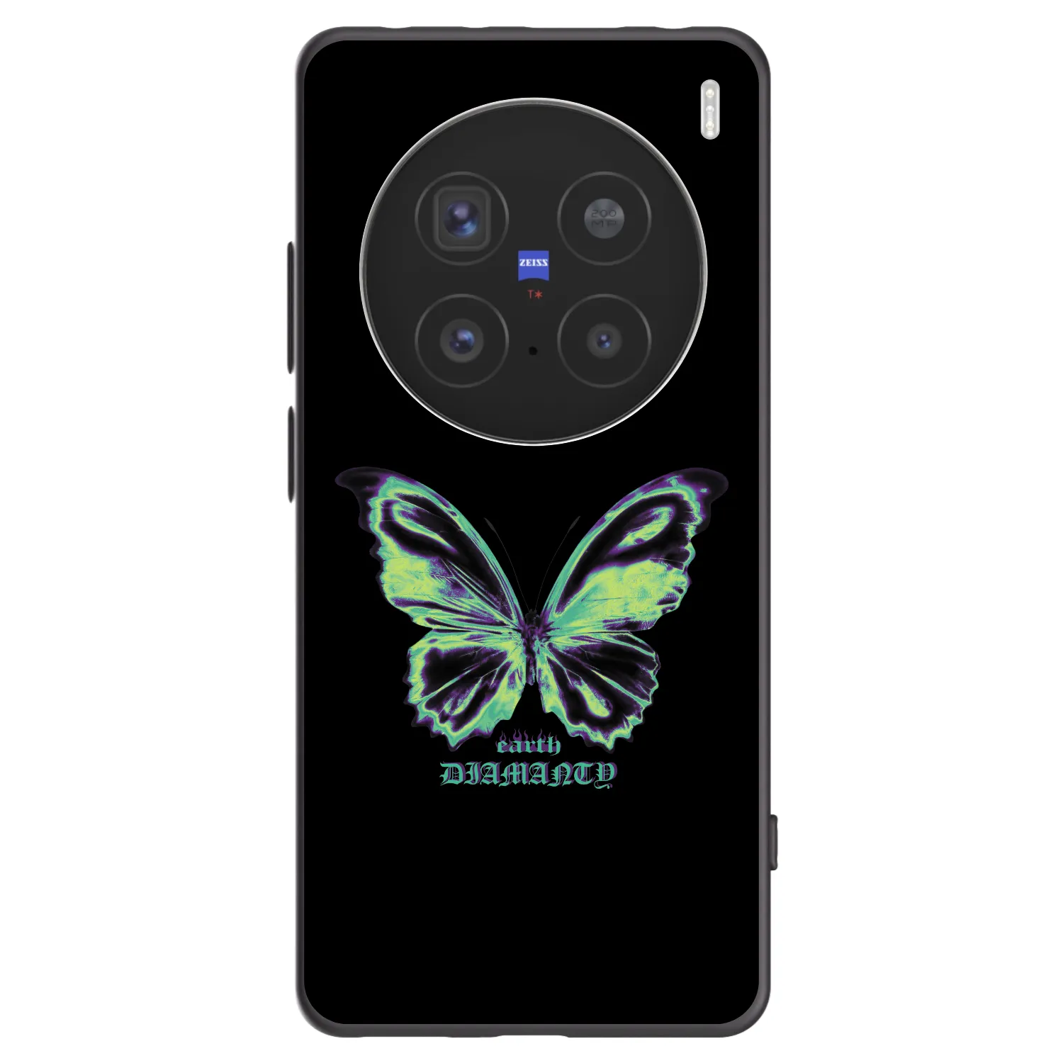 Picasee Vivo X200 Pro Hülle - Schwarzes Silikon - Diamanty Blue