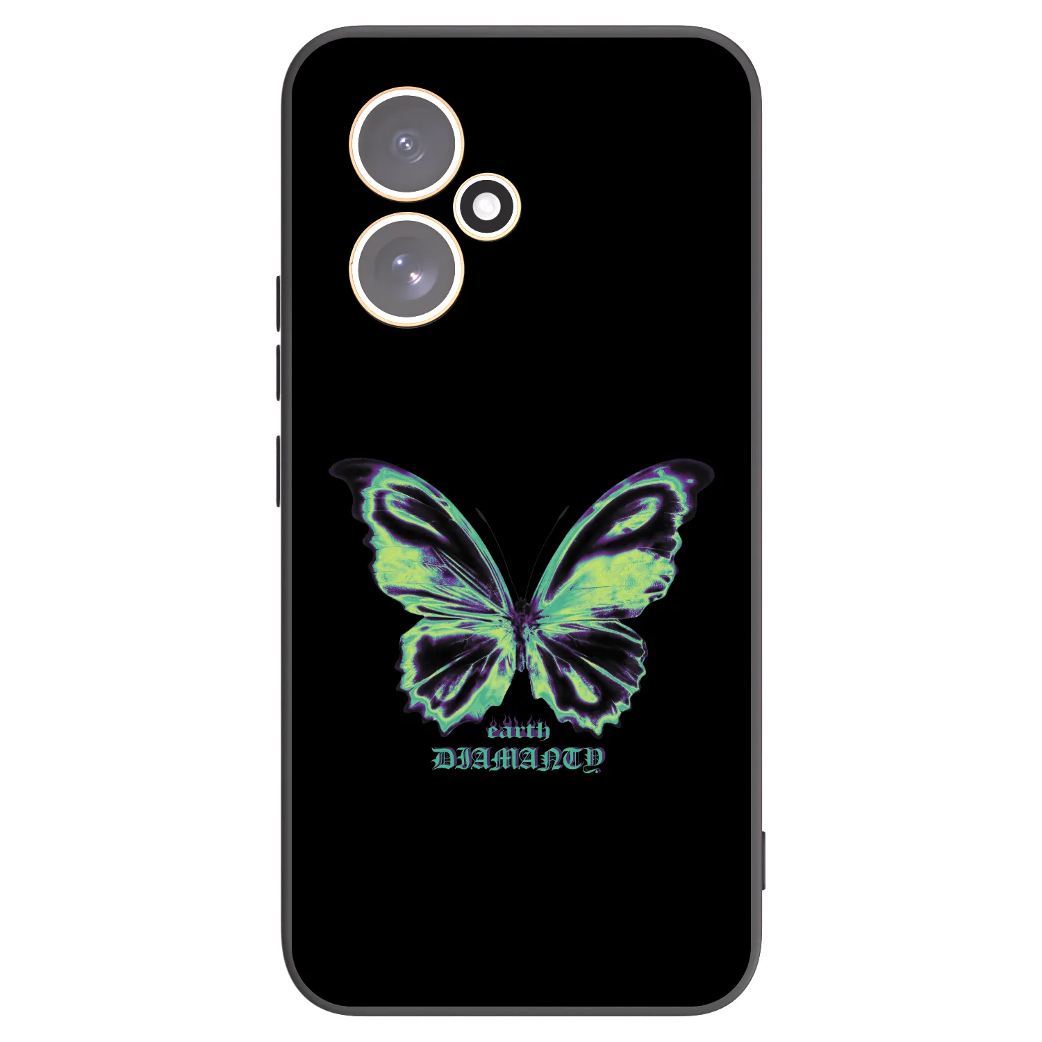 Picasee Honor 400 5G Hülle - Schwarzes Silikon - Diamanty Blue