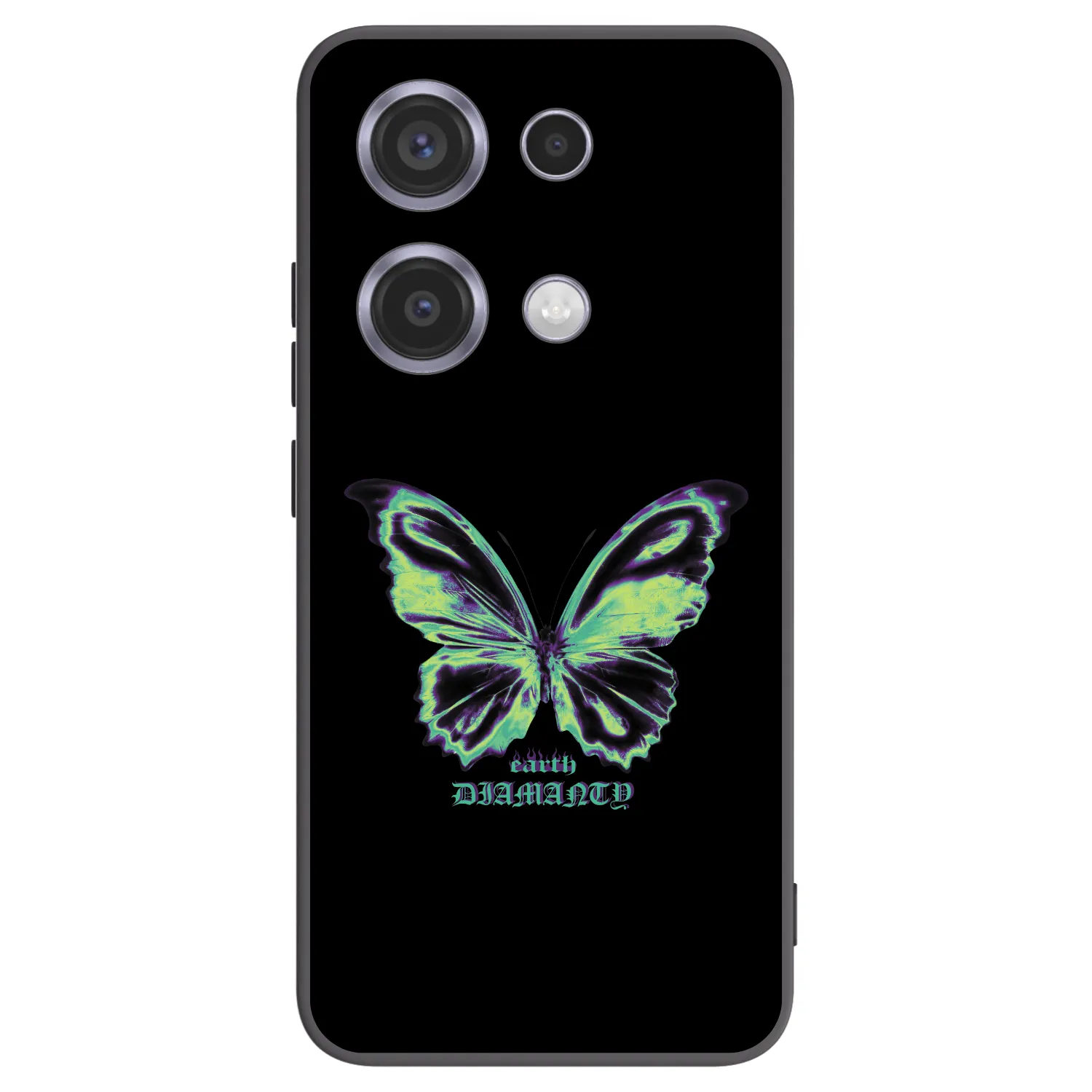 Picasee Xiaomi Redmi Note 14S Hülle - Schwarzes Silikon - Diamanty Blue