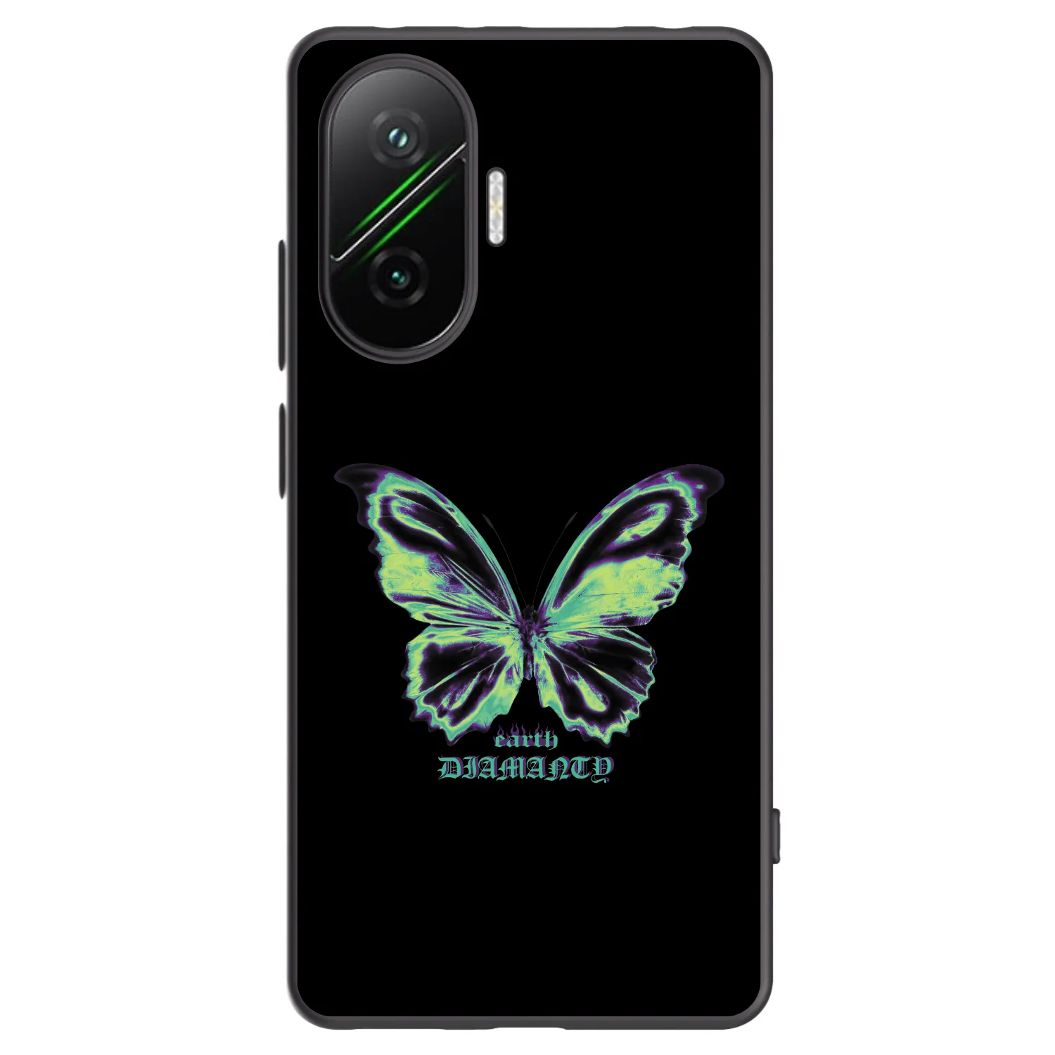 Picasee Xiaomi Poco F7 5G Hülle - Schwarzes Silikon - Diamanty Blue