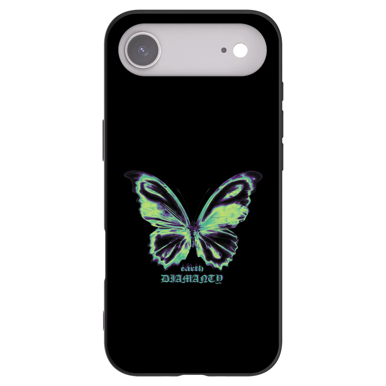Picasee Apple iPhone Air Hülle - Schwarzes Silikon - Diamanty Blue