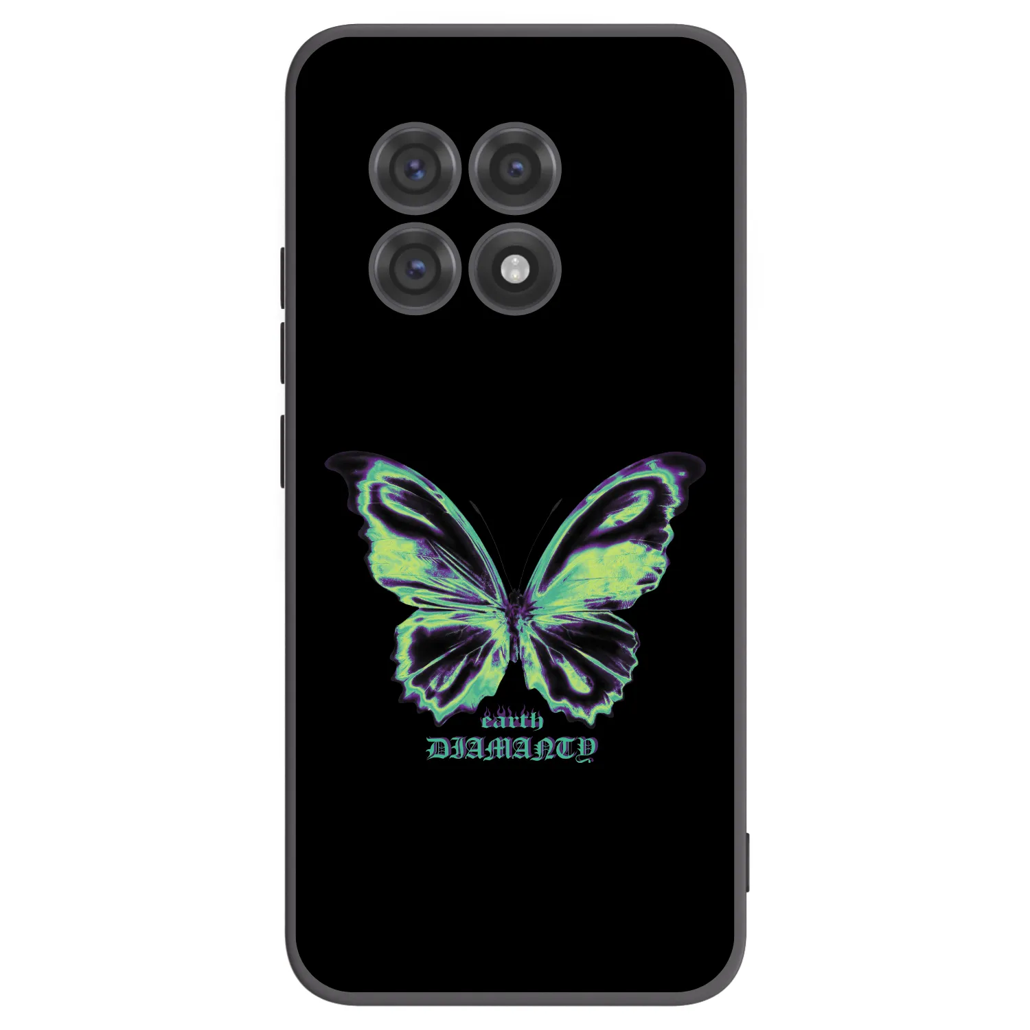 Picasee OnePlus 13R 5G Hülle - Schwarzes Silikon - Diamanty Blue