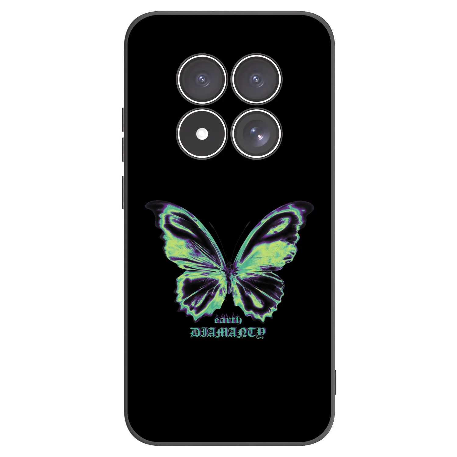 Picasee Xiaomi Redmi Note 15 Pro 4G Hülle - Schwarzes Silikon - Diamanty Blue
