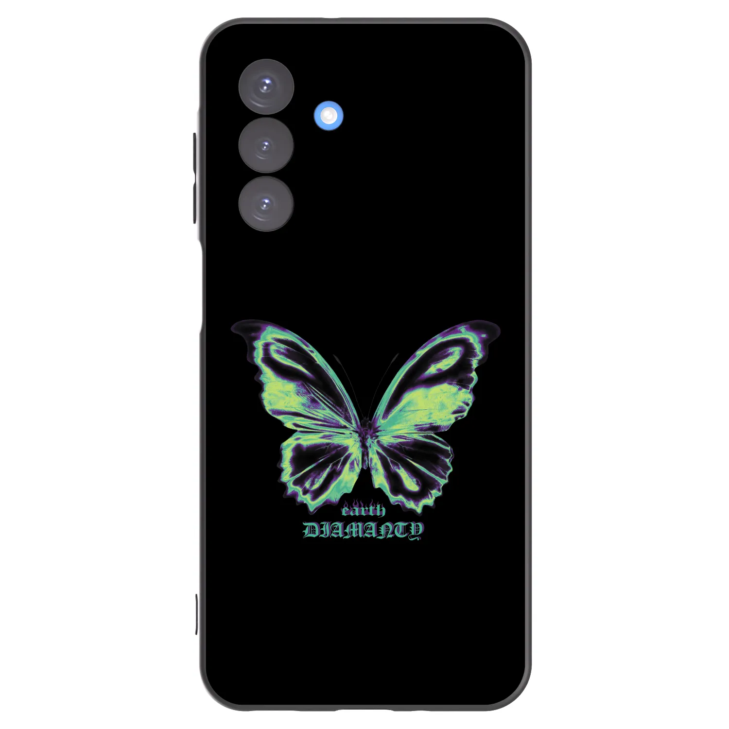 Picasee Samsung Galaxy A17 5G Hülle - Schwarzes Silikon - Diamanty Blue