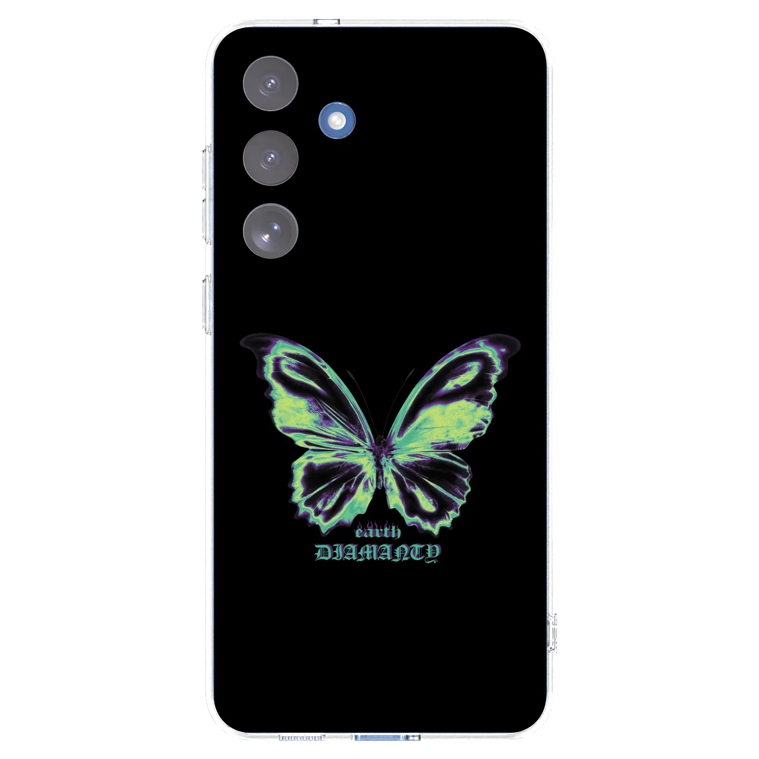 Picasee Samsung Galaxy S25 FE 5G Hülle - Transparentes Silikon - Diamanty Blue