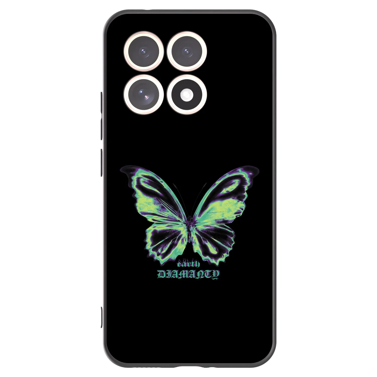 Picasee Xiaomi 15T Hülle - Schwarzes Silikon - Diamanty Blue
