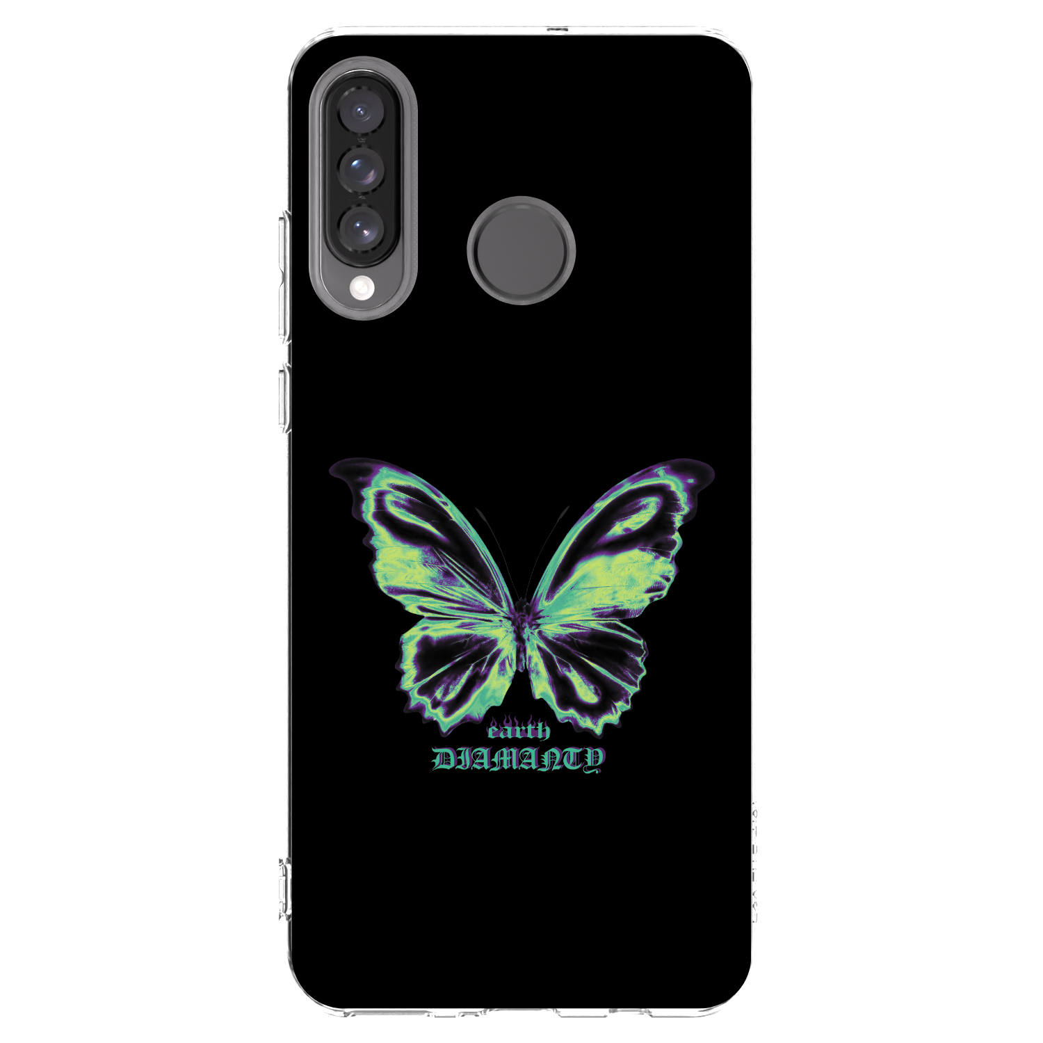 Picasee Huawei P30 Lite Hülle - Transparentes Silikon - Diamanty Blue