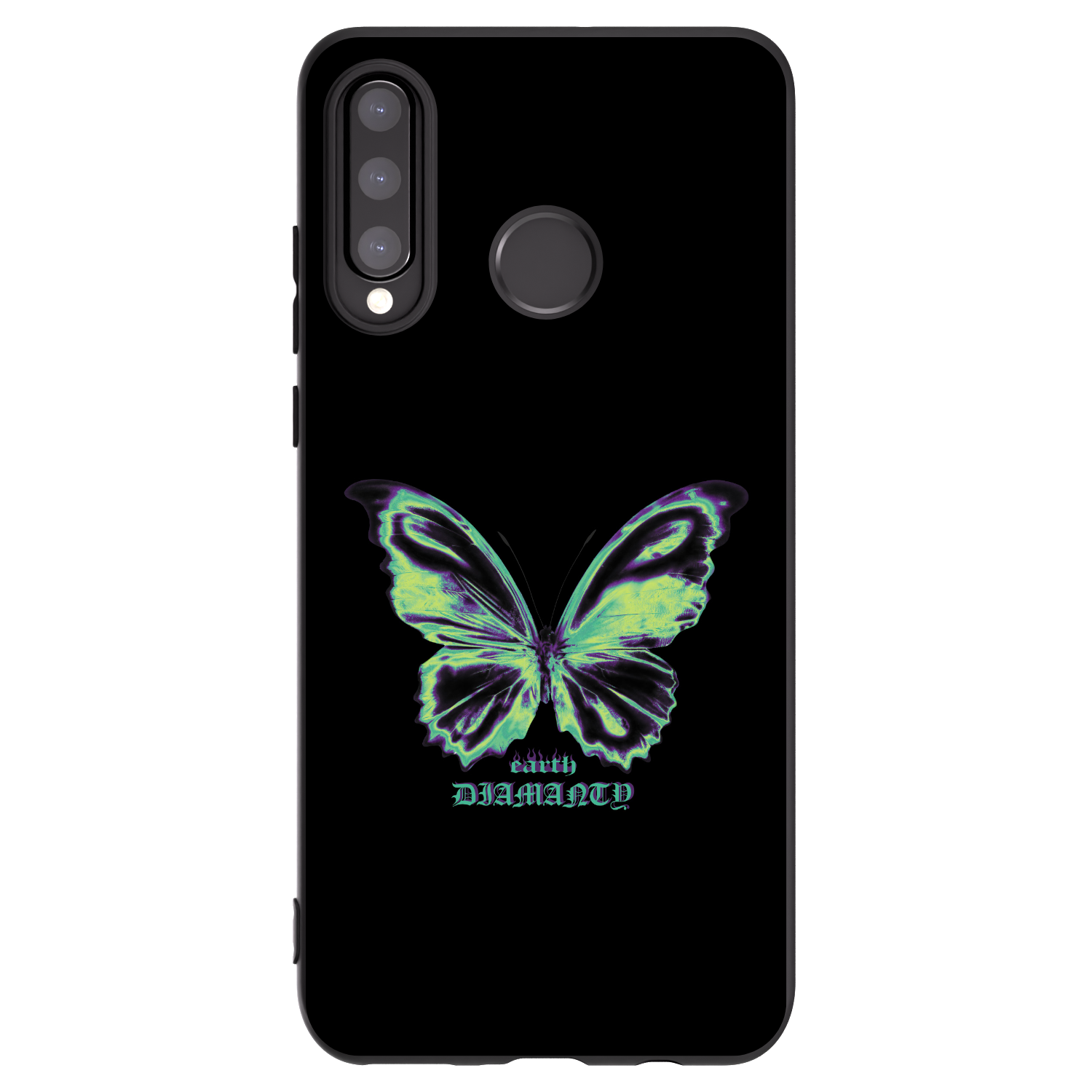 Picasee Huawei P30 Lite Hülle - Schwarzes Silikon - Diamanty Blue