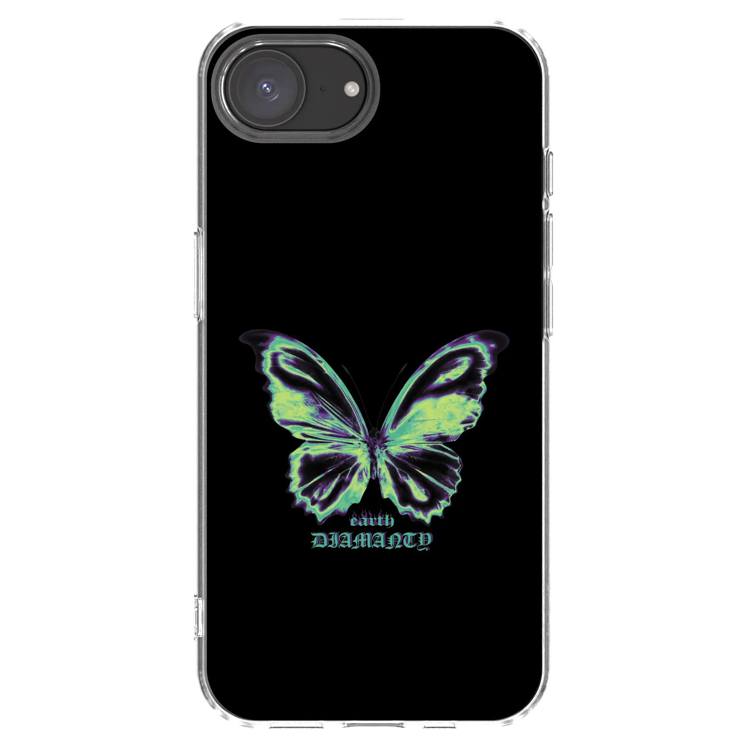 Picasee Apple iPhone 17e Hülle - Transparentes Silikon - Diamanty Blue