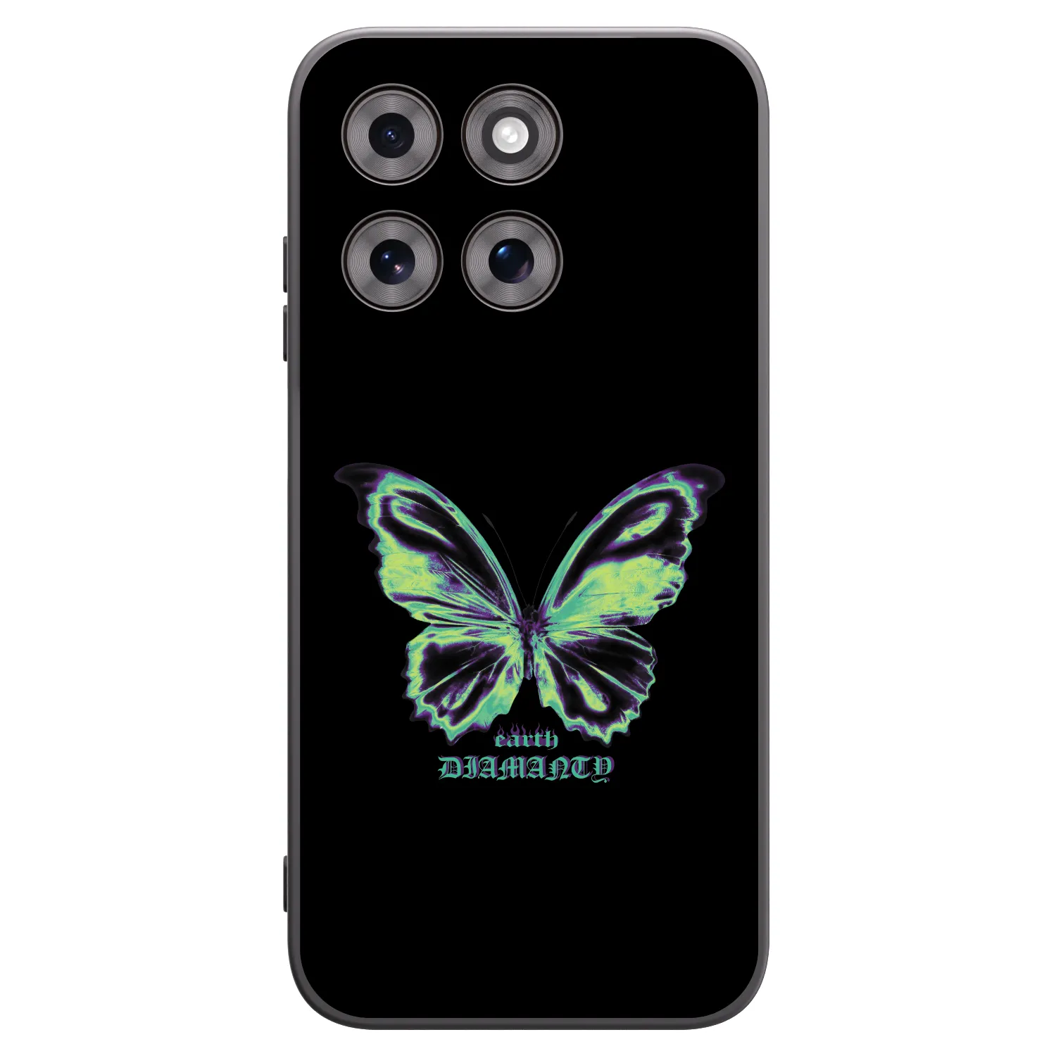 Picasee Motorola Moto G77 Hülle - Schwarzes Silikon - Diamanty Blue