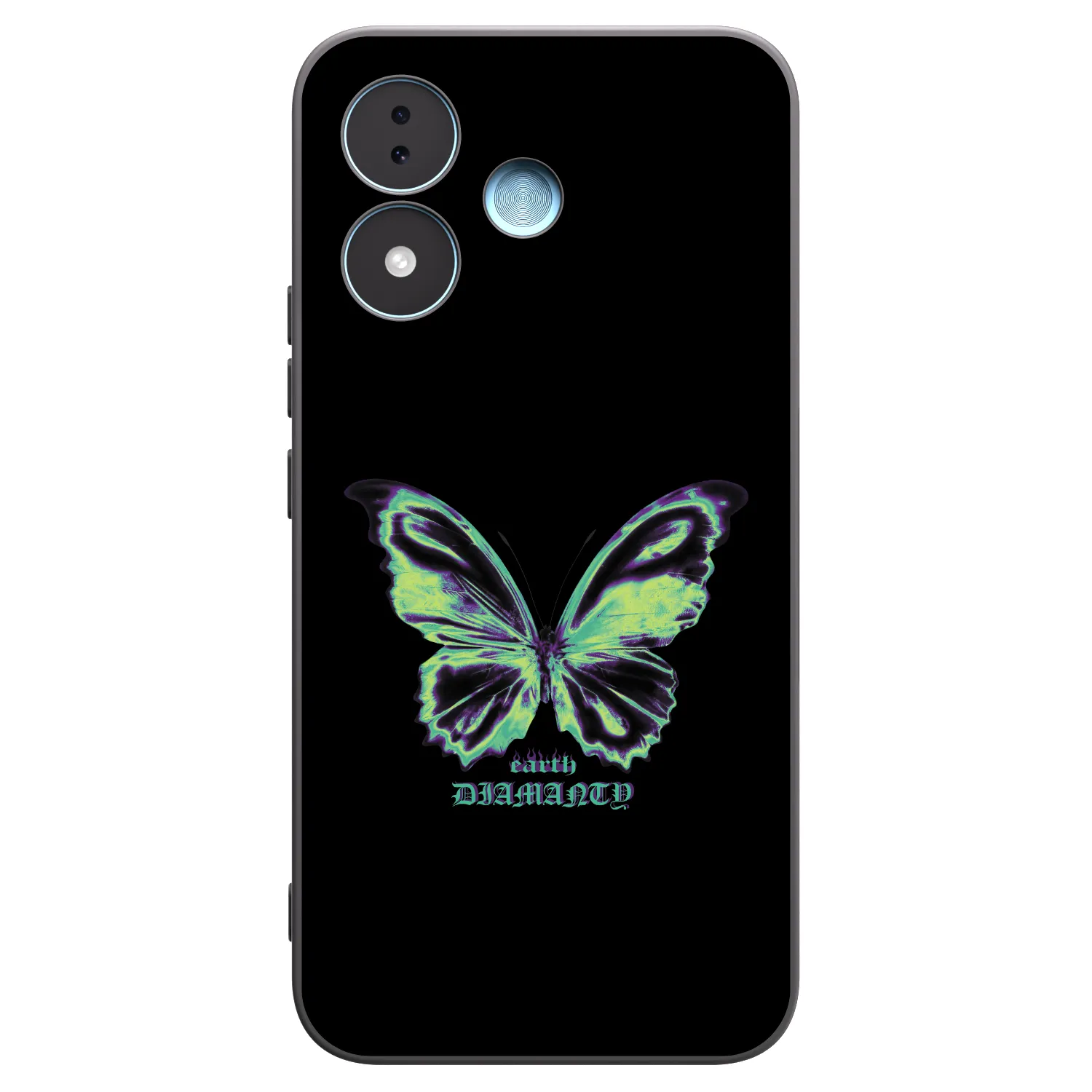 Picasee Xiaomi Redmi Note 17 5G Hülle - Schwarzes Silikon - Diamanty Blue