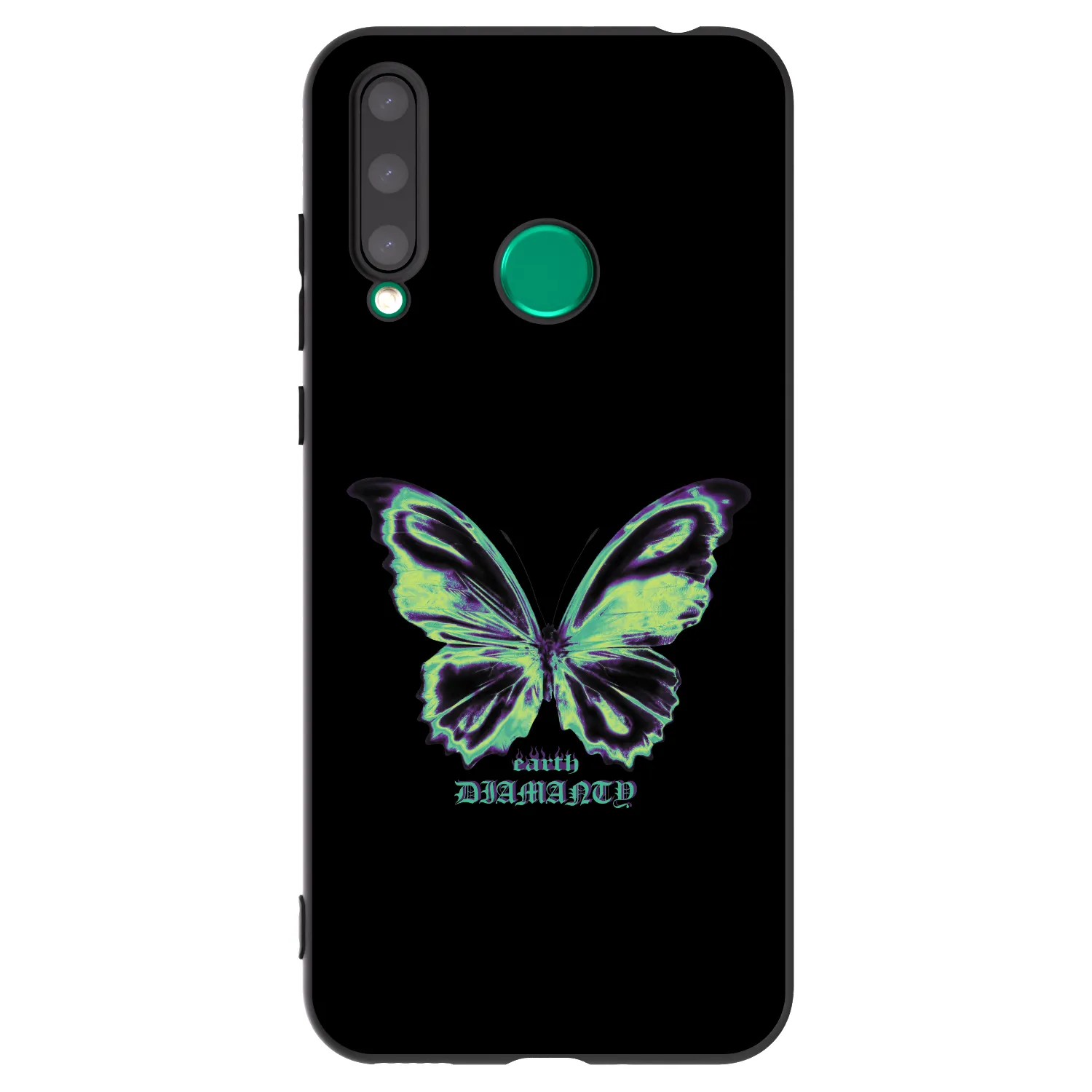 Picasee Honor 20 Lite Hülle - Schwarzes Silikon - Diamanty Blue