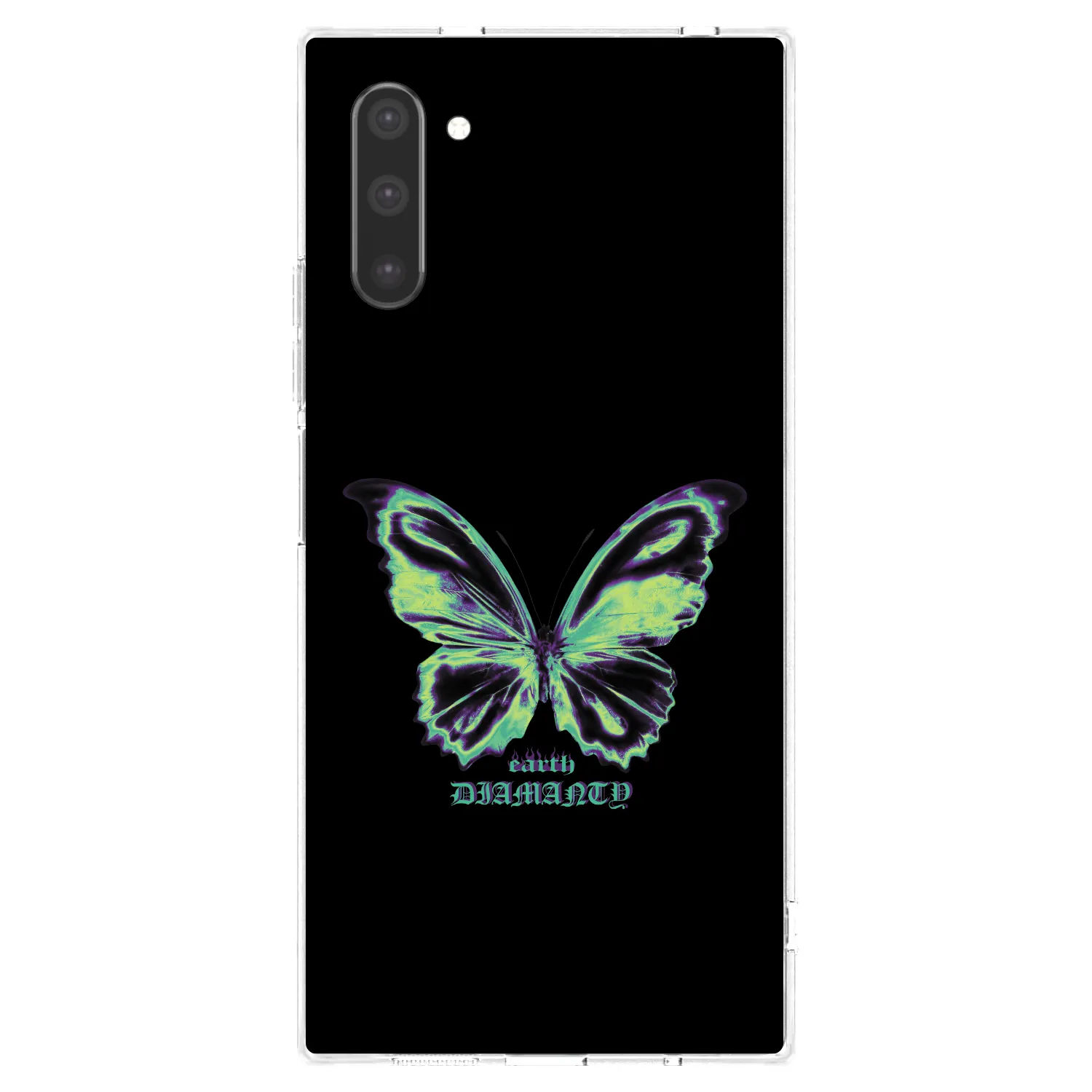 Picasee Samsung Galaxy Note 10 N970F Hülle - Transparentes Silikon - Diamanty Blue