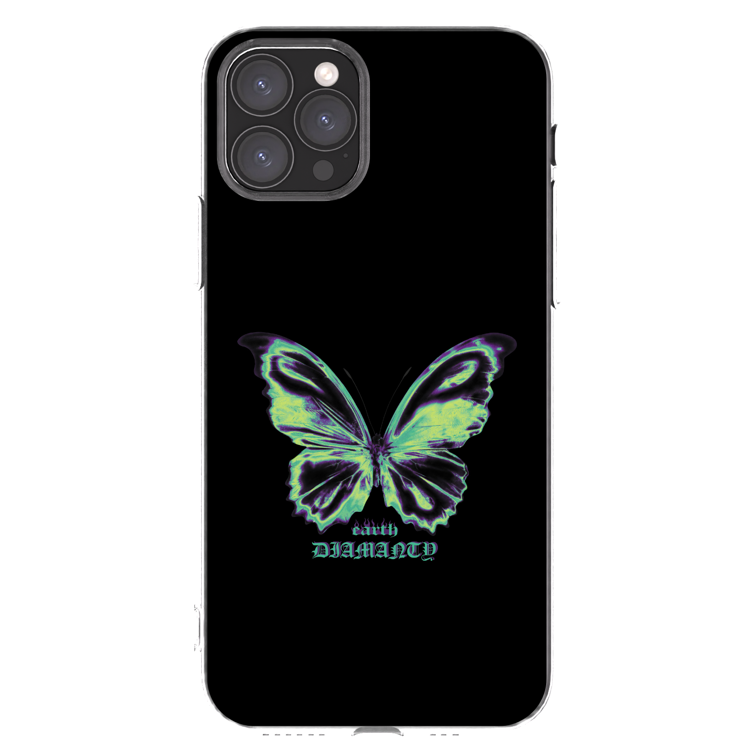 Picasee Apple iPhone 11 Pro Hülle - Transparentes Silikon - Diamanty Blue