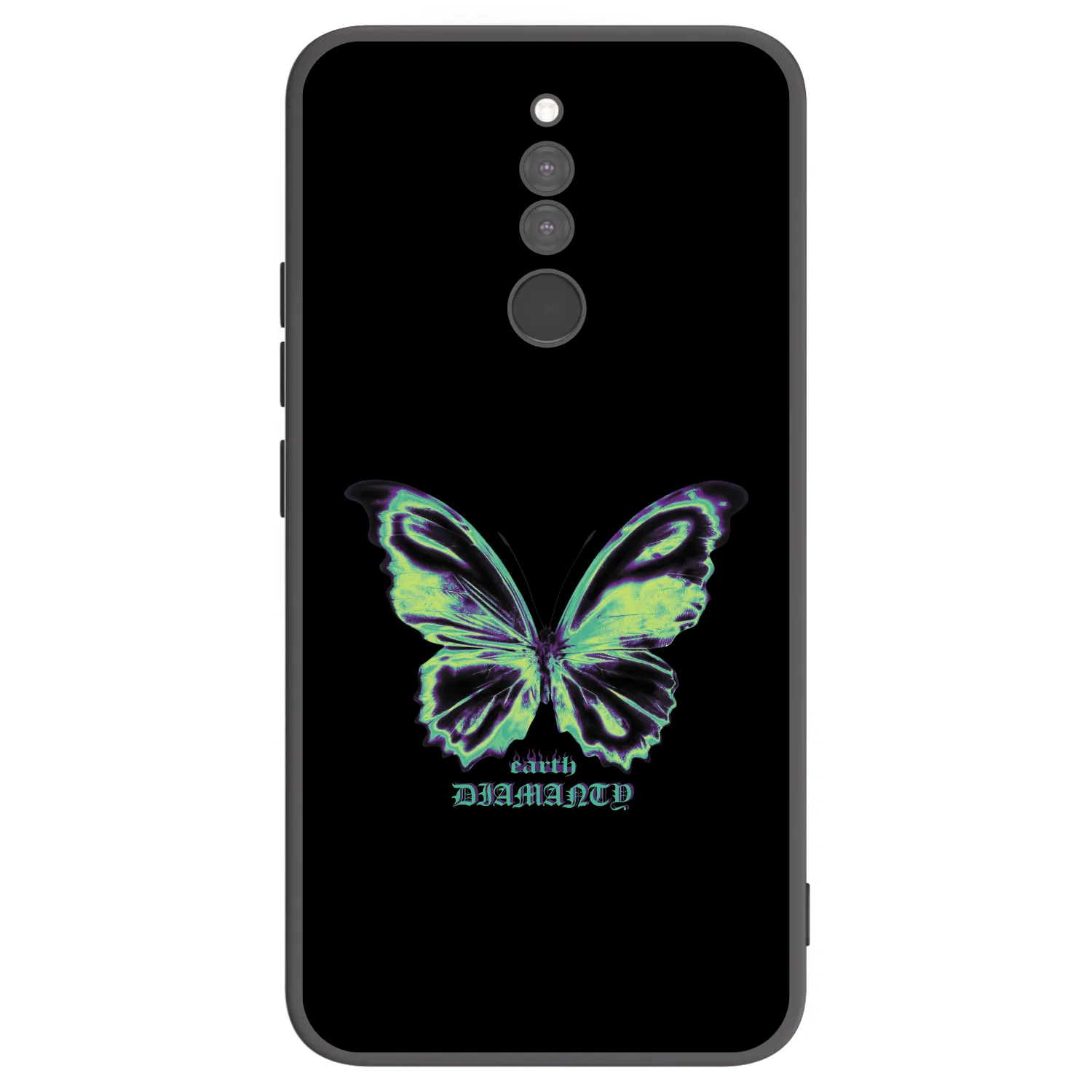Picasee Xiaomi Redmi 8 Hülle - Schwarzes Silikon - Diamanty Blue