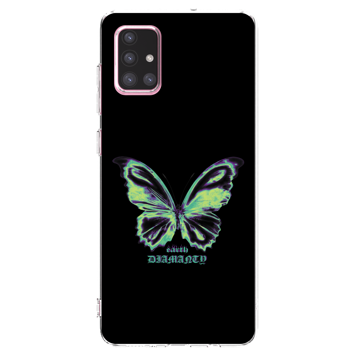 Picasee Samsung Galaxy A71 A715F Hülle - Transparentes Silikon - Diamanty Blue