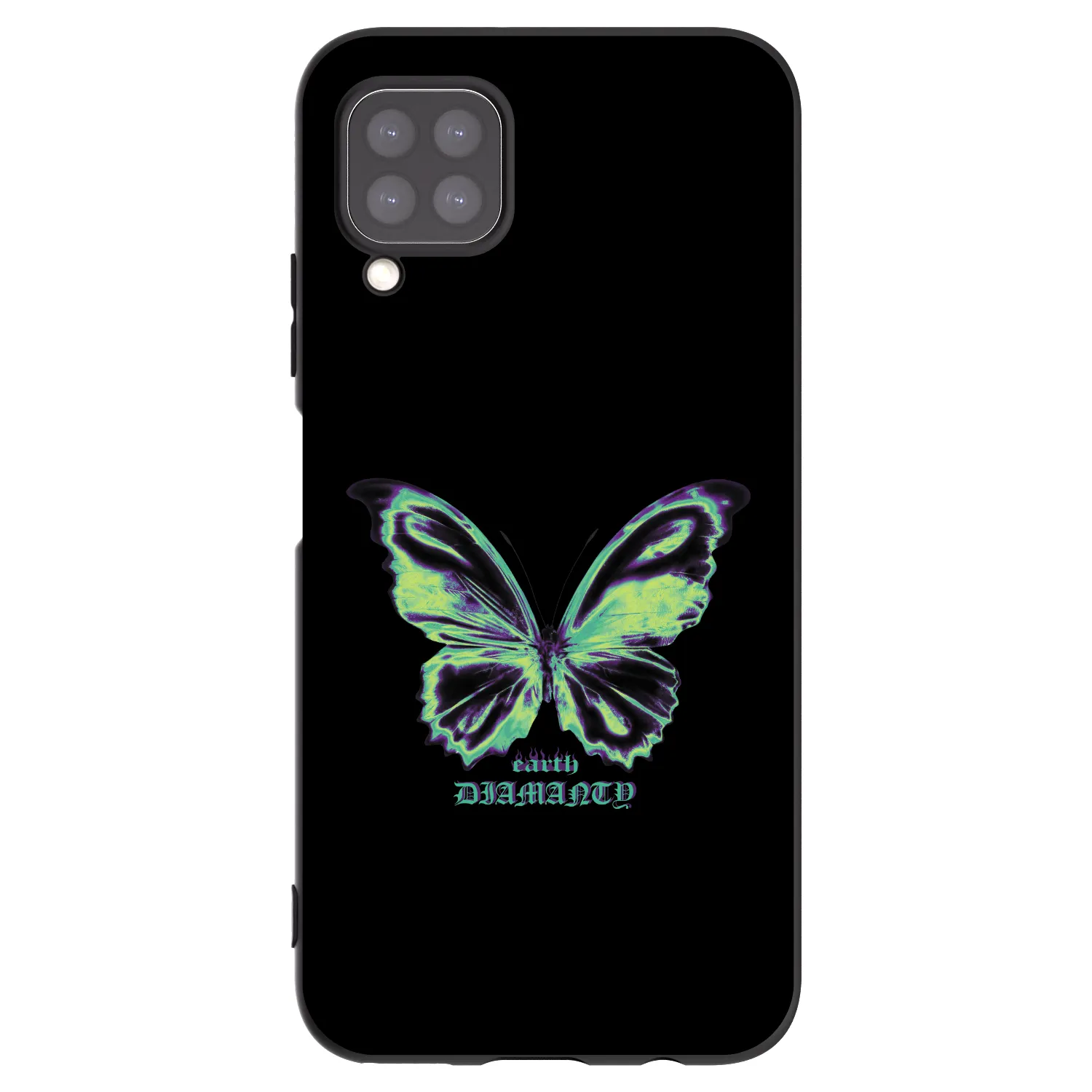 Picasee Huawei P40 Lite Hülle - Schwarzes Silikon - Diamanty Blue