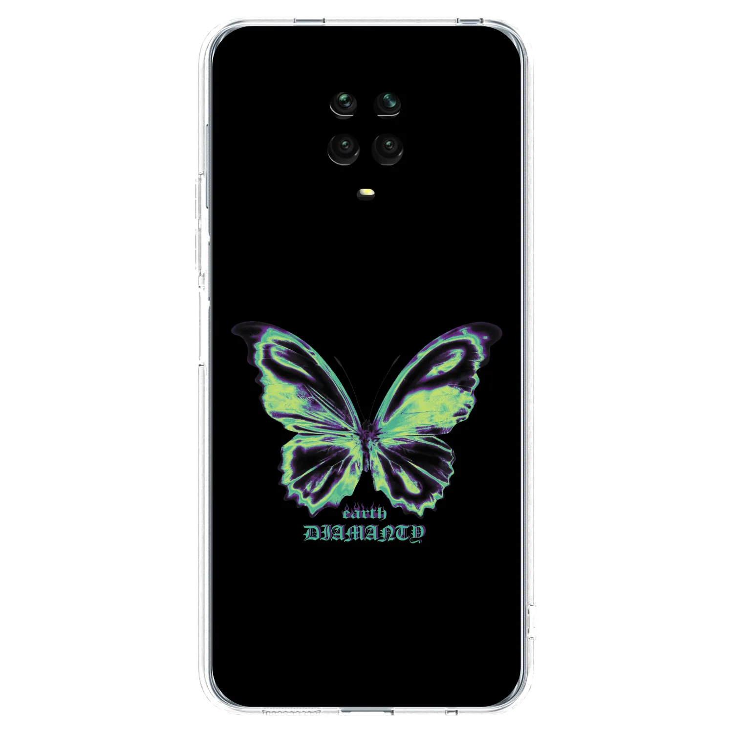 Picasee Xiaomi Redmi Note 9 Pro Hülle - Transparentes Silikon - Diamanty Blue