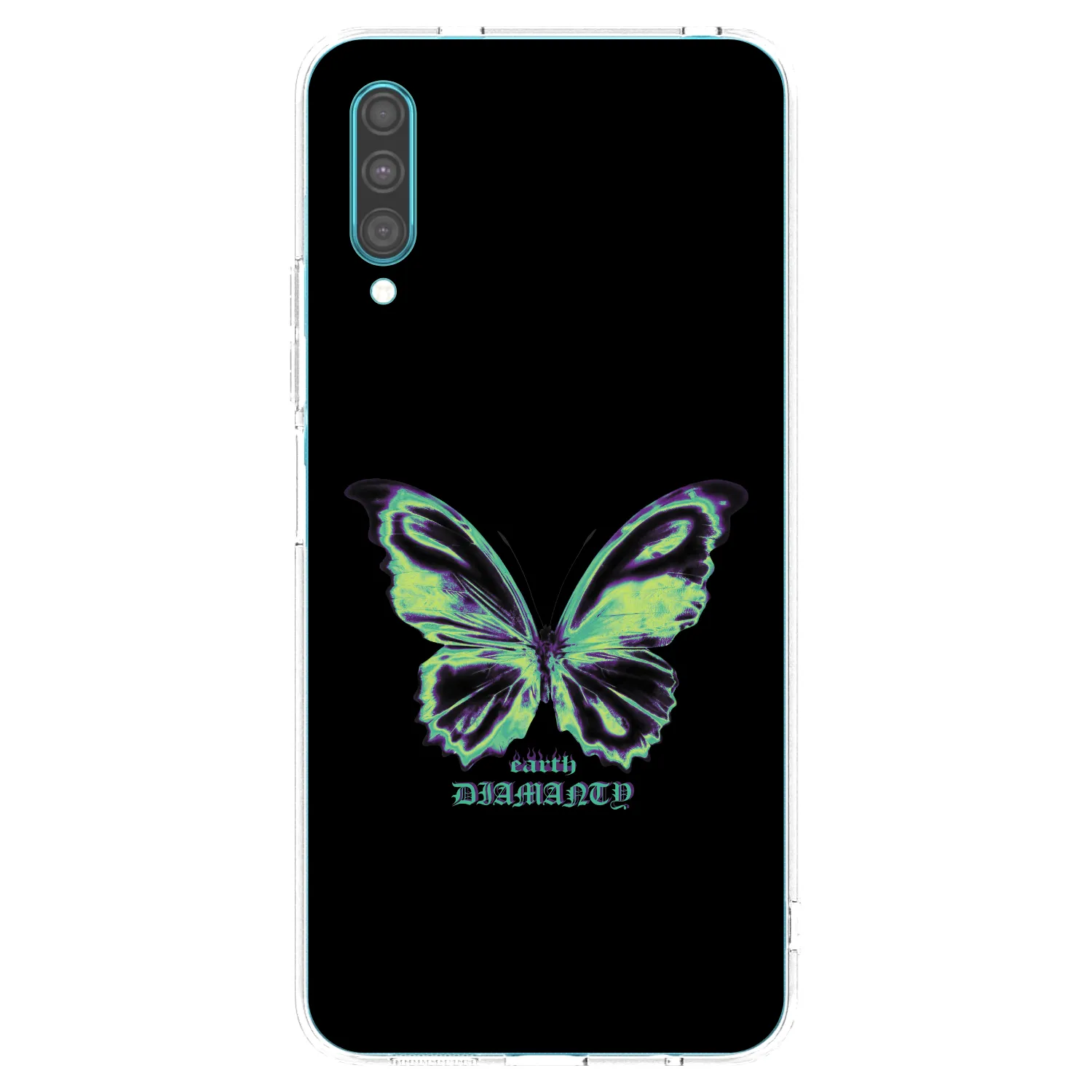 Picasee Samsung Galaxy A30s A307F Hülle - Transparentes Silikon - Diamanty Blue