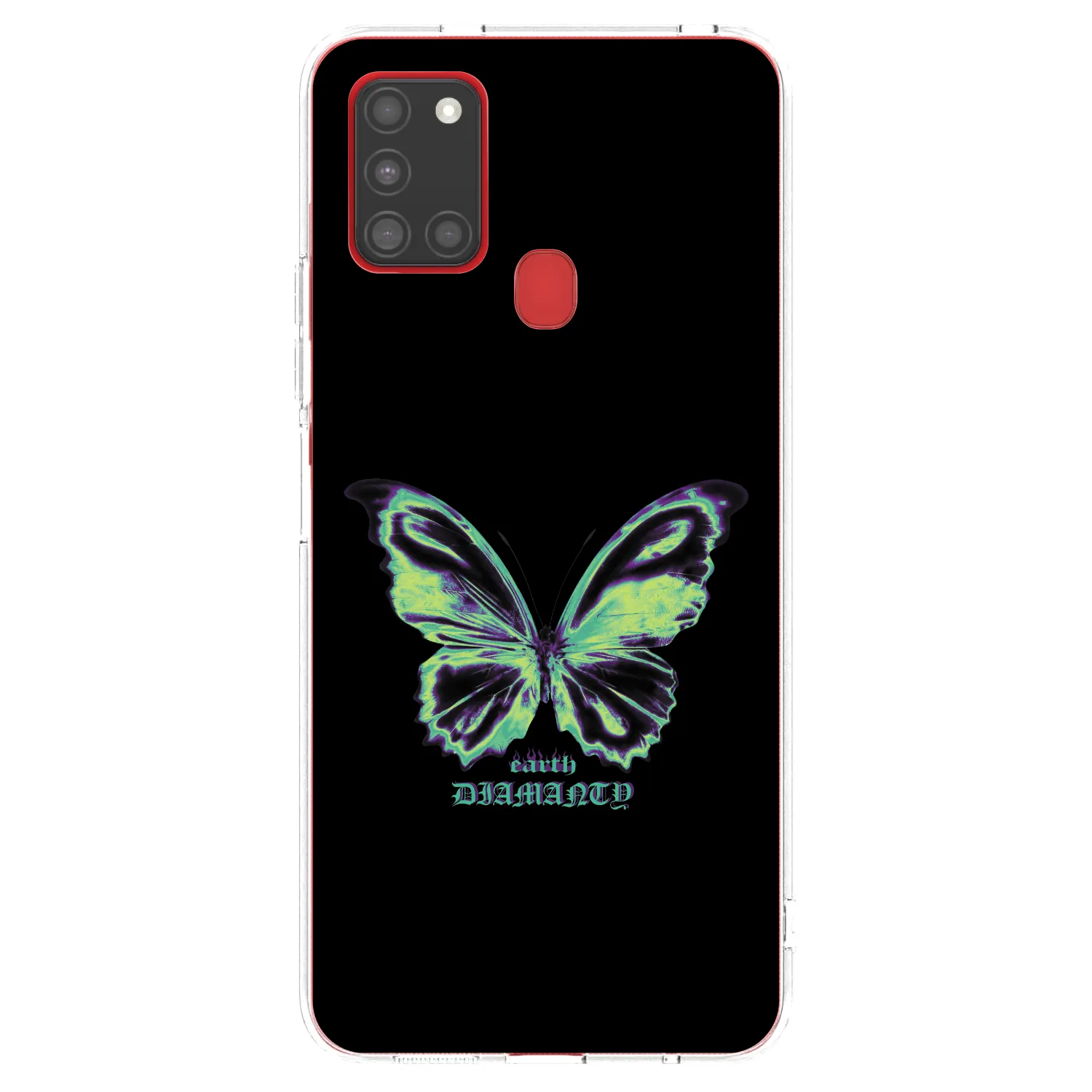 Picasee Samsung Galaxy A21s Hülle - Transparentes Silikon - Diamanty Blue