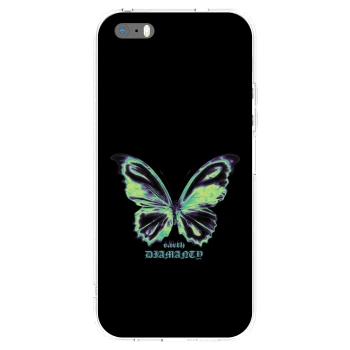 Picasee Apple iPhone 5/5S/SE Hülle - Transparentes Silikon - Diamanty Blue