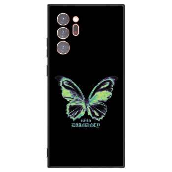 Picasee Samsung Galaxy Note 20 Ultra Hülle - Schwarzes Silikon - Diamanty Blue