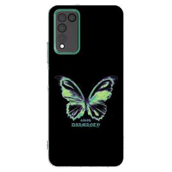 Picasee Honor 10X Lite Hülle - Transparentes Silikon - Diamanty Blue
