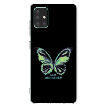 Picasee Samsung Galaxy M51 M515F Hülle - Transparentes Silikon - Diamanty Blue