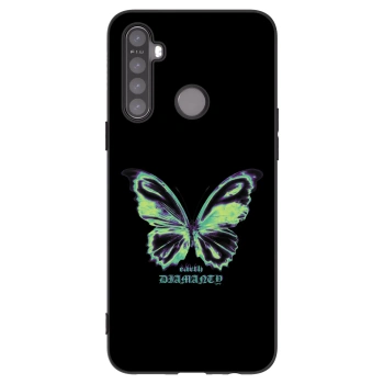 Picasee Realme 6i Hülle - Schwarzes Silikon - Diamanty Blue
