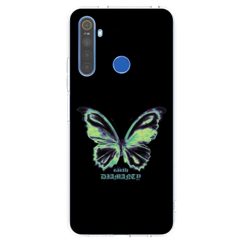 Picasee Realme 5 Hülle - Transparentes Silikon - Diamanty Blue