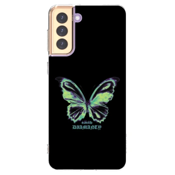 Picasee Samsung Galaxy S21+ 5G G996F Hülle - Transparentes Silikon - Diamanty Blue