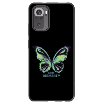 Picasee Xiaomi Redmi Note 10 Hülle - Schwarzes Silikon - Diamanty Blue
