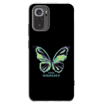 Picasee Xiaomi Redmi Note 10S Hülle - Transparentes Silikon - Diamanty Blue