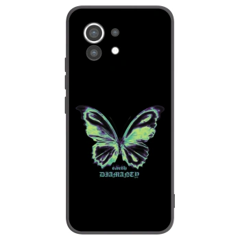 Picasee Xiaomi Mi 11 Hülle - Schwarzes Silikon - Diamanty Blue