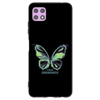 Picasee Samsung Galaxy A22 A226B 5G Hülle - Schwarzes Silikon - Diamanty Blue