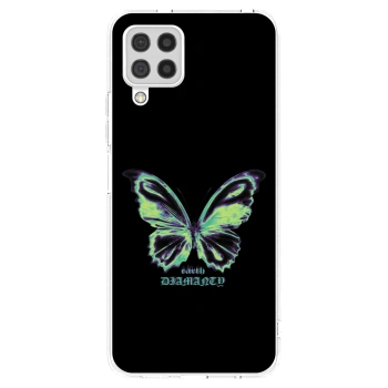 Picasee Samsung Galaxy A22 A225F 4G Hülle - Transparentes Silikon - Diamanty Blue
