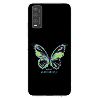 Picasee Vivo Y20s Hülle - Transparentes Silikon - Diamanty Blue