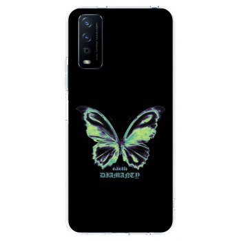 Picasee Vivo Y11s Hülle - Transparentes Silikon - Diamanty Blue